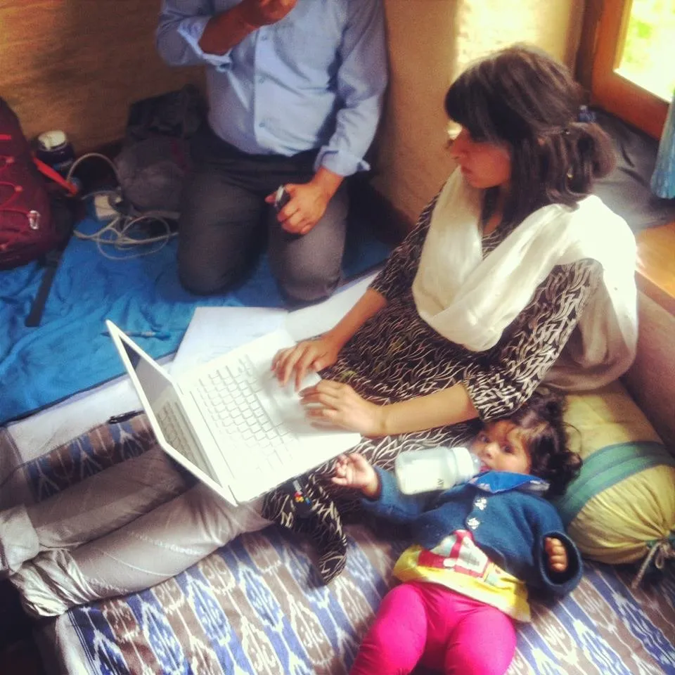 at work, tara cooperating
