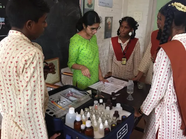 Navya with students